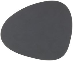LIND DNA Placemat Nupo - Leer - Anthracite - 44 x 37 cm