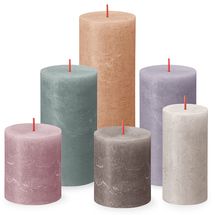 Bolsius Stompkaarsen Set Rustiek - Pretty Pastels