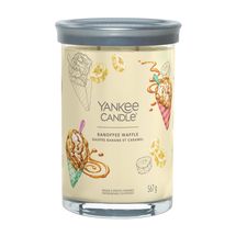 Yankee Candle Geurkaars Large Tumbler - met 2 lonten - Banoffee Waffle - 15 cm / ø 10 cm