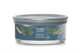 Yankee Candle Geurkaars Tumbler - met 5 lonten - Bayside Cedar - 6 cm / ø 13 cm