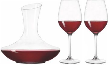 Leonardo Wijnglazen + Decanteerkaraf 3-Delig