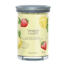 Yankee Candle Geurkaars Large Tumbler - met 2 lonten - Iced Berry Lemonade - 15 cm / ø 10 cm
