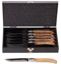 Jay Hill Steakmessen Laguiole Raw Black Olijfhout