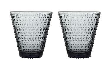Iittala Kastehelmi glas 30cl grijs - 2 stuks