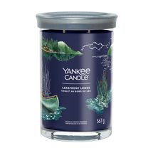 Yankee Candle Geurkaars Large Tumbler - met 2 lonten - Lakefront Lodge - 15 cm / ø 10 cm