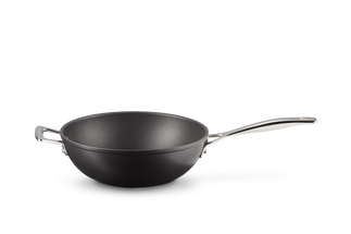 Le Creuset Wokpan - met steel - Les Forgées TNS - ø 26 cm / 3.4 Liter - Standaard anti-aanbaklaag