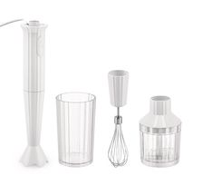 Alessi Plissé staafmixer - wit - compleet