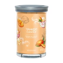 Yankee Candle Geurkaars Large Tumbler - met 2 lonten - Mango Ice Cream - 15 cm / ø 10 cm