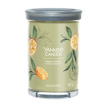 Yankee Candle Geurkaars Large Tumbler - met 2 lonten - Sage &amp; Citrus - 15 cm / ø 10 cm
