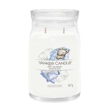 Yankee Candle Geurkaars Large - met 2 lonten - Soft Blanket - 16 cm / ø 9 cm