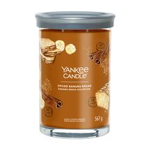 Yankee Candle Geurkaars Large Tumbler - met 2 lonten - Spiced Banana Bread - 15 cm / ø 10 cm