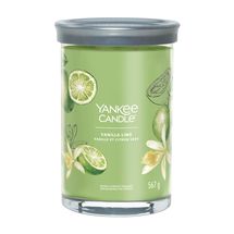 Yankee Candle Geurkaars Large Tumbler - met 2 lonten - Vanilla Lime - 15 cm / ø 10 cm