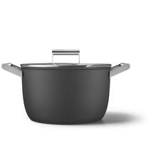SMEG Kookpan met deksel Zwart Mat - ø 26 cm / 7.7 Liter