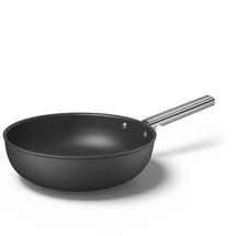 SMEG Wokpan Zwart Mat - ø 30 cm / 5.3 Liter - Standaard anti-aanbaklaag