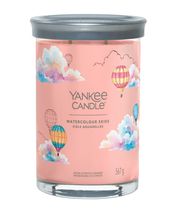 Yankee Candle Geurkaars Large Tumbler - met 2 lonten - Watercolour Skies - 15 cm / ø 10 cm