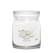Yankee Candle Geurkaars Medium - met 2 lonten - White Gardenia - 11 cm / ø 9 cm