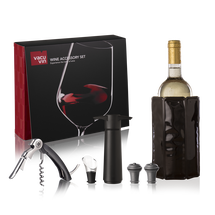 Vacu Vin Wijnset Accessoires - Zwart - 6-Delig