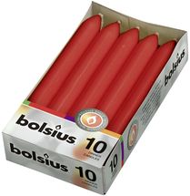 Bolsius Dinerkaarsen Rood 17 cm - 10 Stuks