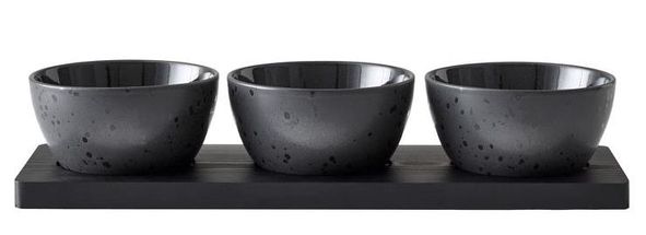 Bitz Dipschaaltjes Set Galaxy Black 39 x 13 cm - 3-Delig