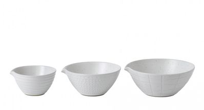 Royal Doulton Maze Grill mengkom - 3 stuks - wit