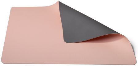 Jay Hill Placemat - Vegan leer - Grijs / Roze - dubbelzijdig - 46 x 33 cm