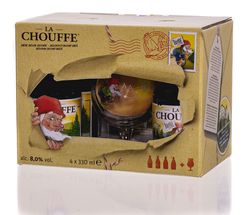 La Chouffe Bierpakket 4 x 330 ml + Glas