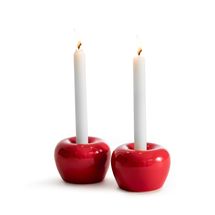 Born in Sweden Apple kandelaar ø 5cm - rood - 2 stuks