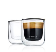 Blomus Dubbelwandige Glazen Espresso Nero 80 ml - 2 Stuks