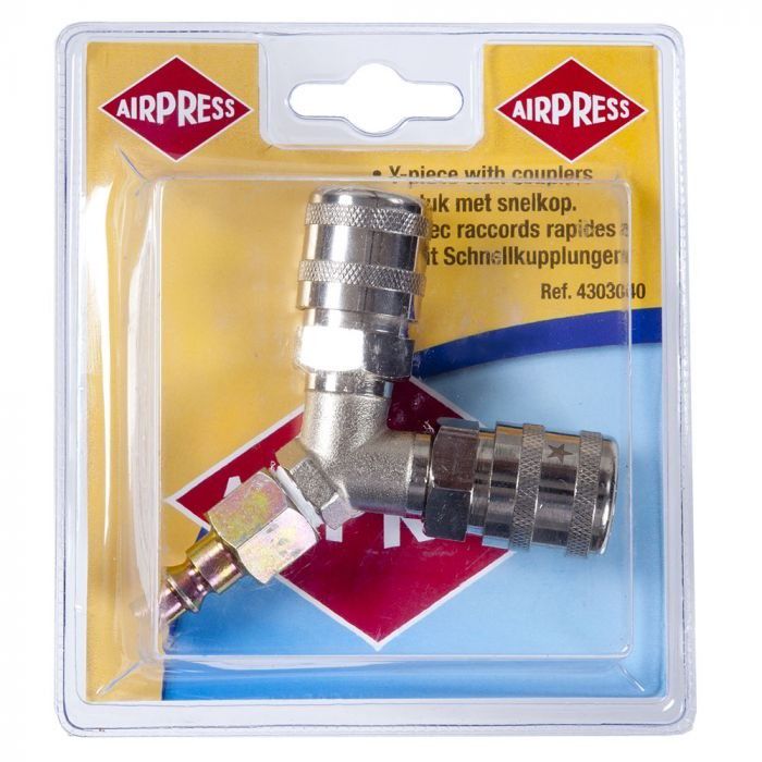 Y stuk 1/4" Orion snelkoppeling Airpress