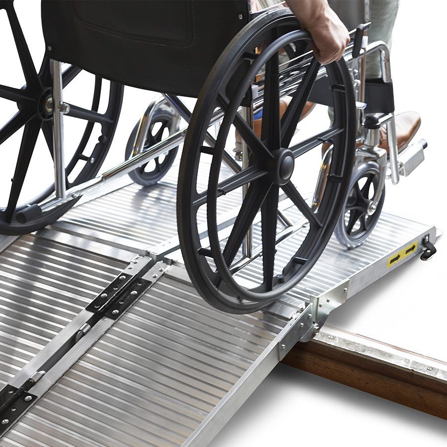 Oprijplank rolstoelen 120 cm Drie keer opvouwbaar