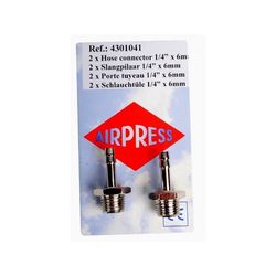 2 stuks slangpilaren 1/4'' 6 mm