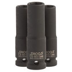 Lange krachtdop 11 mm 3/8" opname - 3 stuks 1