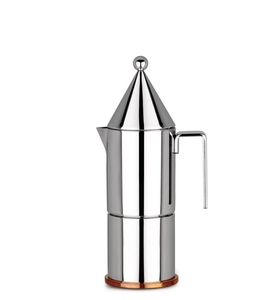 Alessi Cafetera La Conica Espresso, 6 Tazas, Plata