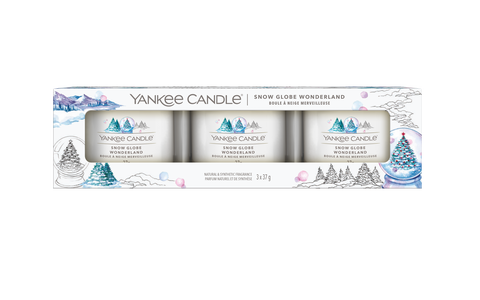 Yankee Candle Snow Globe Wonderland 12 Mini Votives Candles set navideño de  regalo II.