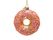 Vondels kerstornament Roze donut met decoratie