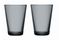 Iittala Kartio glas 40cl donkergrijs - 2 stuks