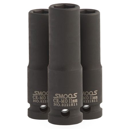 Lange krachtdop 10 mm 3/8" opname - 3 stuks 1