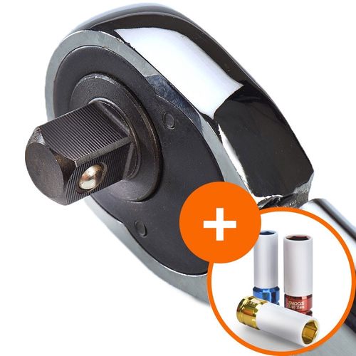 Momentsleutel 1/2" opname 30-345 Nm + Doppenset met teflonbescherming 1