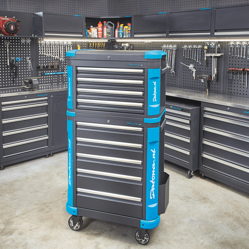 Verrijdbare gereedschapswagen met gereedschapskist L - Premium serie 19