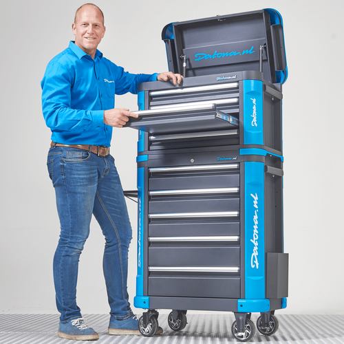 Verrijdbare gereedschapswagen met gereedschapskist L - Premium serie 9