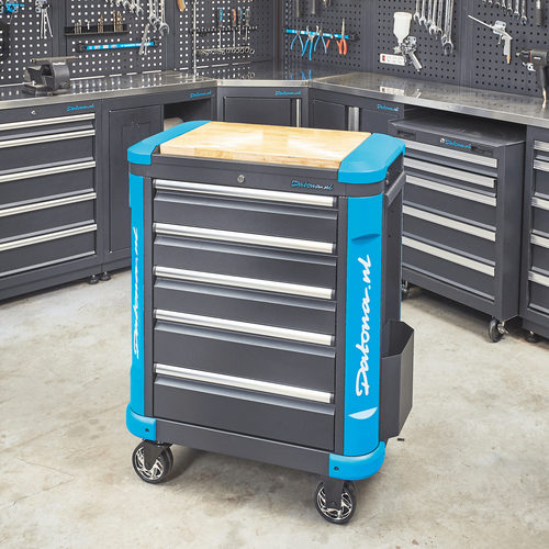 Verrijdbare gereedschapswagen met gereedschapskist L - Premium serie 24