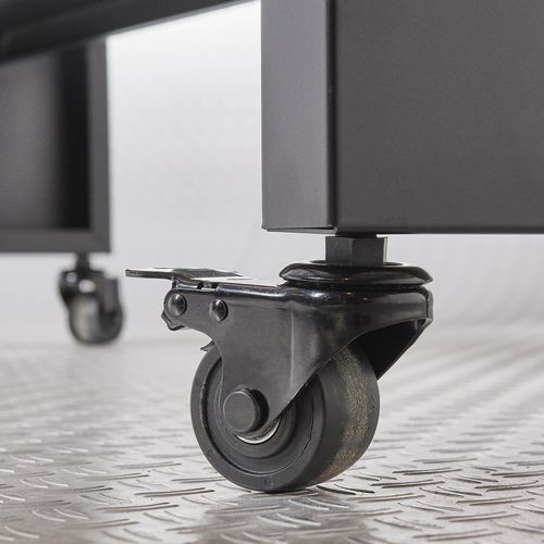 Werkbank PRO met eiken werkblad en legbord verrijdbaar - 150 cm 6