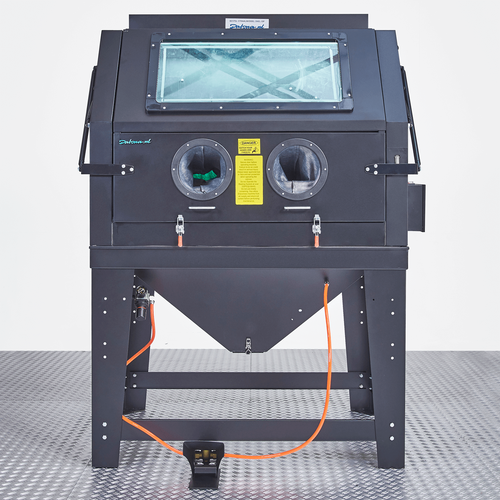 Gritstraler met afzuiging 1000 liter