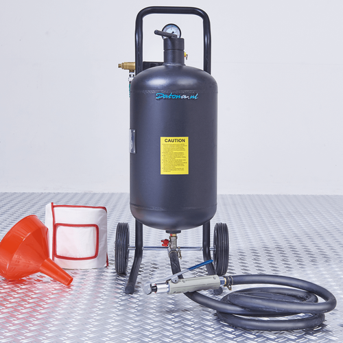 Mobiele zandstraler met afzuiging 20 liter