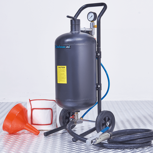 Verrijdbare straalketel met afzuigingmet afzuiging 20 liter