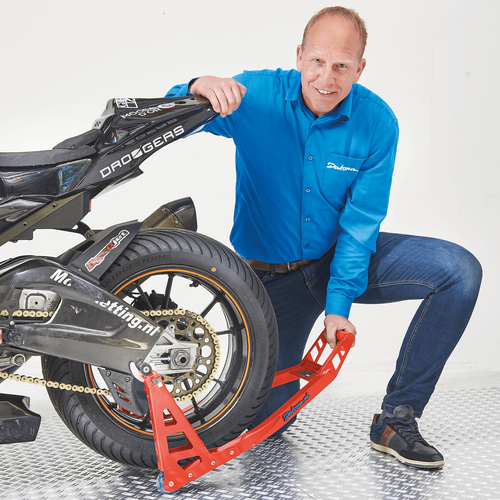 achterwiel paddockstand voor bobbins Honda rood