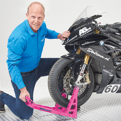 MotoGP paddockstand voorwiel bestellen roze