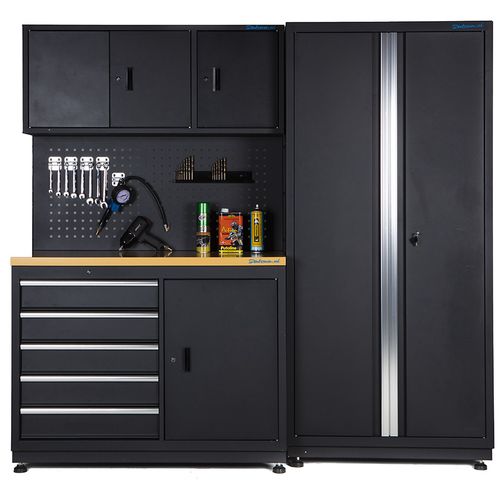 Werkbank 120 cm met brede werkplaatskast 3