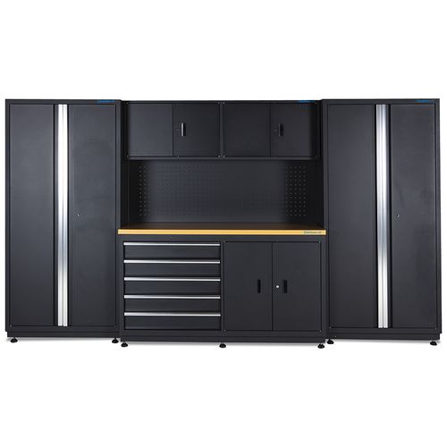 Werkbank 160 cm met bovenkast en twee gereedschapskasten 2