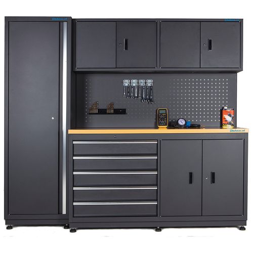Werkbank garage 160 cm met zijkast 3
